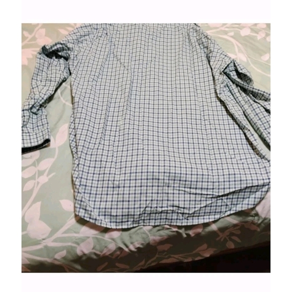 L.L. Bean Men's Green and White Plaid Shirt - Picture 5 of 7